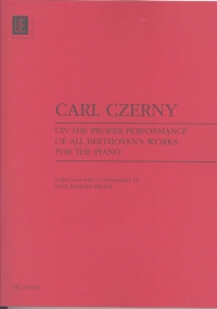 Czerny On The Proper Performance Of Beethoven Sheet Music Songbook
