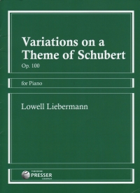 Liebermann Variations On A Theme Of Schubert Op100 Sheet Music Songbook