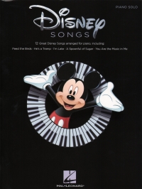 Disney Songs Piano Solo Sheet Music Songbook