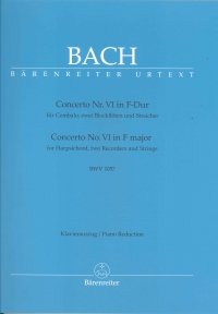 Bach Concerto No 6 F Major 2 Pianos Sheet Music Songbook