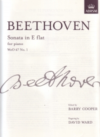 Beethoven Sonata Eb Woo47 No 1 Cooper Piano Sheet Music Songbook