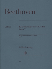 Beethoven Sonata No 4 Eb Op7 Piano Sheet Music Songbook