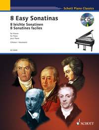Eight Easy Sonatinas Schott Piano Classics + Cd Sheet Music Songbook