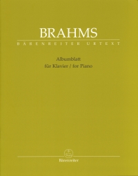 Brahms Albumblatt Piano Sheet Music Songbook