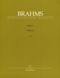 Brahms Waltzes Op39 Kohn Piano Sheet Music Songbook