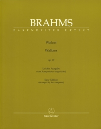 Brahms Waltzes Op39 Kohn Piano Easy Edition Sheet Music Songbook