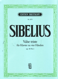 Sibelius Valse Triste Op44/1 Piano 4 Hands Sheet Music Songbook