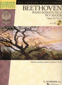 Beethoven Piano Sonata No 6 F Op10 No 2 + Cd Sheet Music Songbook
