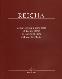 Reicha 36 Fugues For Piano Sheet Music Songbook