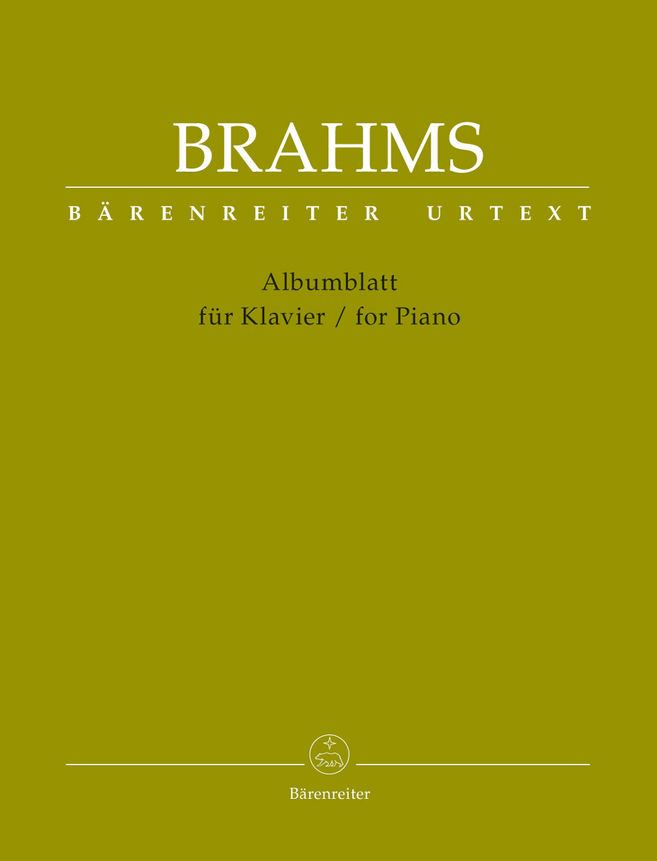 Brahms Albumblatt Hogwood Piano Sheet Music Songbook