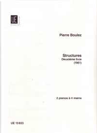 Boulez Structures 2nd Book 2 Pianos 4 Hands Sheet Music Songbook