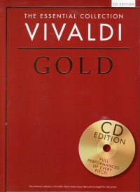 Vivaldi Gold The Essential Collection Book & Cd Sheet Music Songbook