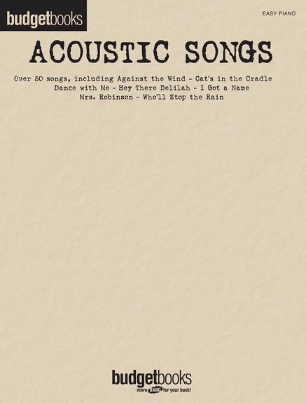Budget Books Acoustic Songs Easy Piano Sheet Music Songbook