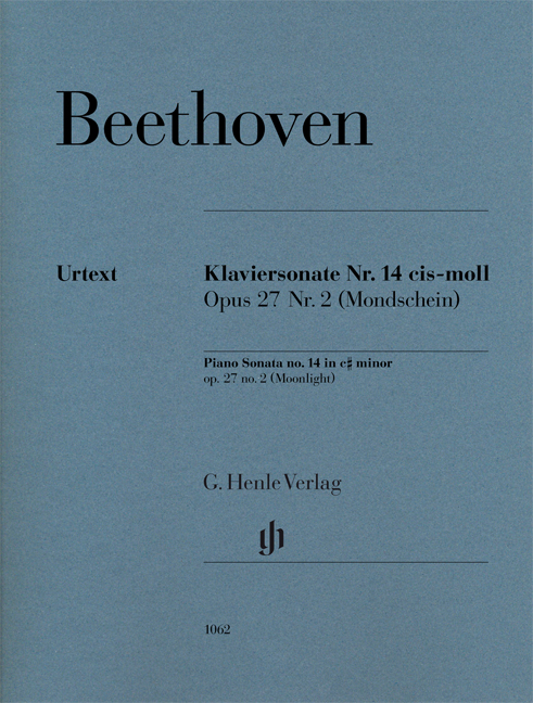 Beethoven Sonata No 14 C#min Op27 No 2 Moonlight Sheet Music Songbook