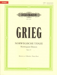 Grieg Norwegian Dances Op35 Piano Duet Sheet Music Songbook