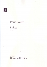 Boulez Incises Modified Edition Of 2001 Piano Sheet Music Songbook