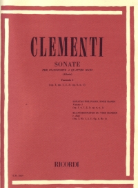 Clementi 7 Sonate Vol I Nos 1 - 4 Piano 4 Hands Sheet Music Songbook
