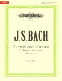 Bach 15 Two Part Inventions Bwv 772-786 Piano Sheet Music Songbook