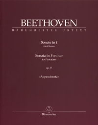Beethoven Sonata Fmin Op57 Appassionata Piano Sheet Music Songbook