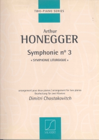 Honegger Symphonie No. 3 H186 Liturgique 2 Piano Sheet Music Songbook