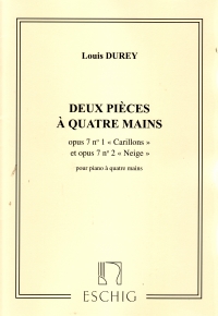 Durey 2 Pieces Piano 4-hands Sheet Music Songbook
