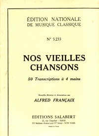 Francaix Nos Vieilles Chansons Piano 4 Hands Sheet Music Songbook