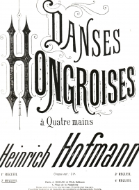 Hofmann Danses Hongroises Vol. 2 Piano 4 Hands Sheet Music Songbook