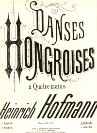 Hofmann Danses Hongroises Vol. 3 Piano 4 Hands Sheet Music Songbook