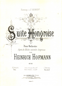 Hofmann Suite Hongroises Op. 16 Piano 4 Hands Sheet Music Songbook