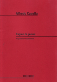 Casella Pagine Di Guerra Piano 4 Hands Sheet Music Songbook