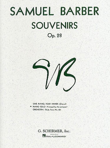 Barber Souvenirs Op.28 Solo Piano Sheet Music Songbook