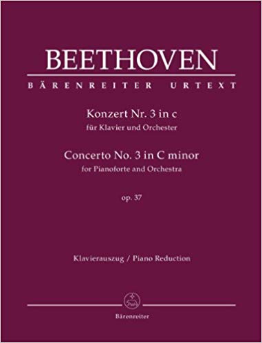 Beethoven Concerto No 3 Op37 Cmin Piano Reduction Sheet Music Songbook