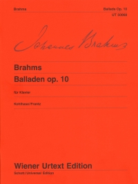 Brahms Ballads Op10 Piano Sheet Music Songbook