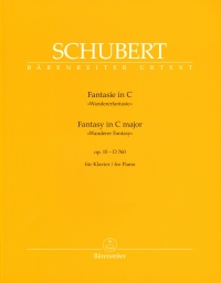 Schubert Fantasy C Op15 D760 Wanderer Piano Sheet Music Songbook