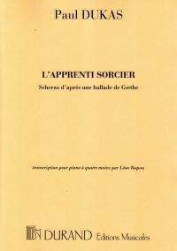 Dukas Lapprenti Sorcier Piano 4-hands Sheet Music Songbook