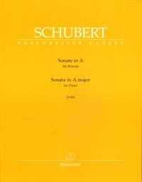 Schubert Sonata A D959 Litschauer Piano Sheet Music Songbook