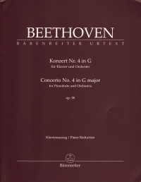 Beethoven Concerto No 4 G Op58 Piano Reduction Sheet Music Songbook