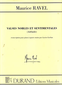Ravel Valses Nobles Et Sentimentales Piano Duet Sheet Music Songbook
