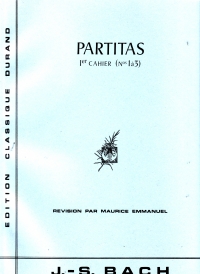 Bach Partitas Volume 1 Nos 1-3 Piano Solo Sheet Music Songbook