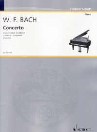 Bach W F Concerto 2 Harpsichords Sheet Music Songbook