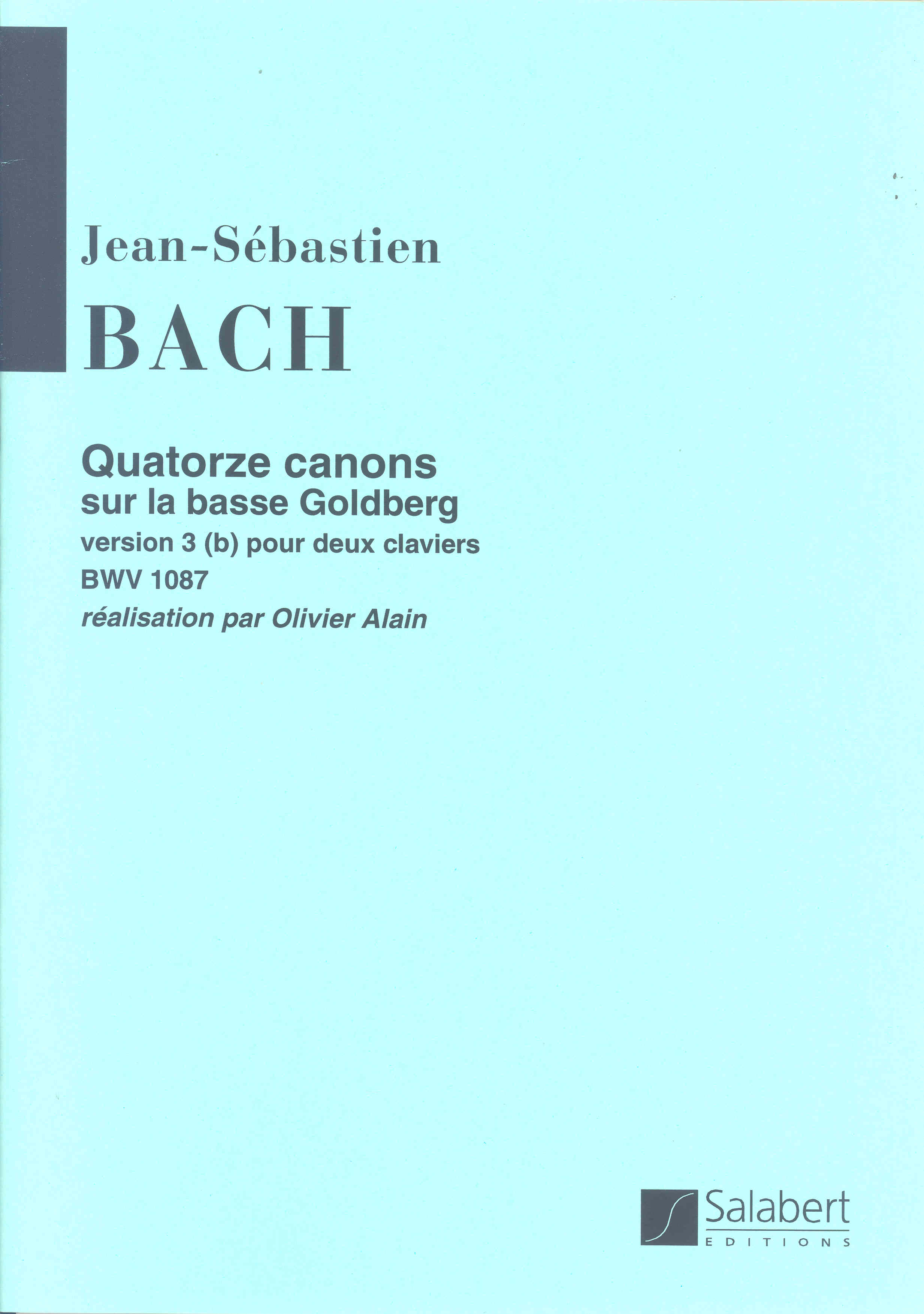 Bach Js 14 Canons Sur La Basse Goldberg Bwv1087 Sheet Music Songbook