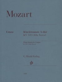 Mozart Piano Sonata A K331 Alla Turca Sheet Music Songbook
