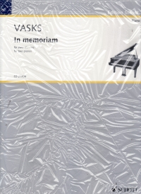 Vasks In Memoriam 2 Pianos (4 Hands) 2 Perf Scores Sheet Music Songbook
