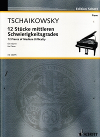 Tchaikovsky 12 Pieces Of Medium Difficutly Op40 Pf Sheet Music Songbook