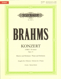 Brahms Piano Concerto No 1 Op15 Dmin 2pf 4hnd Sheet Music Songbook