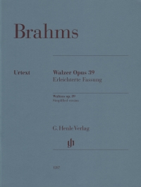 Brahms Waltzes Op39 Eich Simplified Piano Sheet Music Songbook