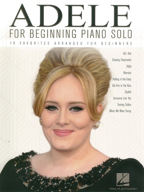Adele For Beginning Piano Solo Sheet Music Songbook