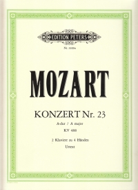 Mozart Piano Concerto No23 In A K488 2 Piano Red Sheet Music Songbook
