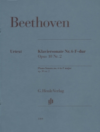 Beethoven Sonata No 6 Op10 No 2 F Wallner Piano Sheet Music Songbook