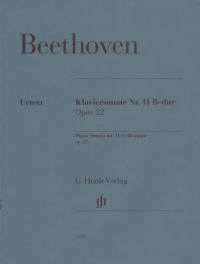 Beethoven Sonata No 11 Op22 Bb Wallner Piano Sheet Music Songbook